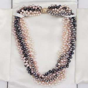 Multicolored Cultured Pearl Necklace
